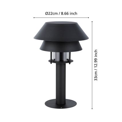 Eglo - Āra lampa 1xE27/40W/230V 33 cm IP65
