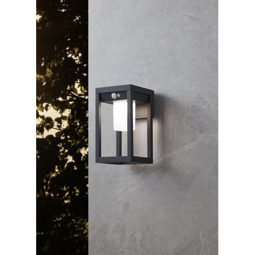 Eglo - LED Saules enerģijas sienas lampa ar sensoru LED/3,7W/3,7V IP44