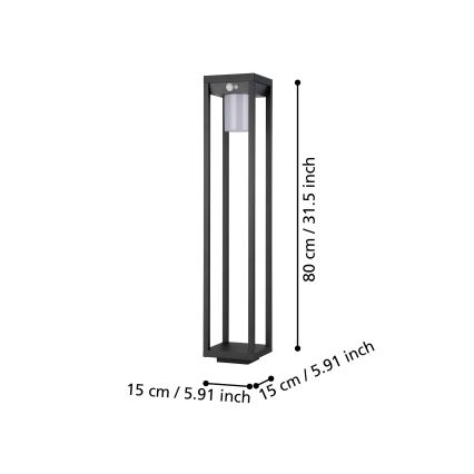 Eglo - LED Saules enerģijas lampa ar sensoru LED/3,7W/3,7V IP44