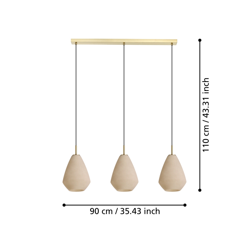 Eglo - Lustra ar auklu 3xE27/40W/230V