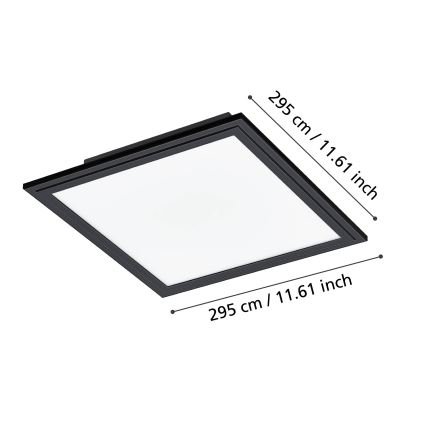 Eglo - LED Griestu lampa LED/14W/230V 30x30 cm melna