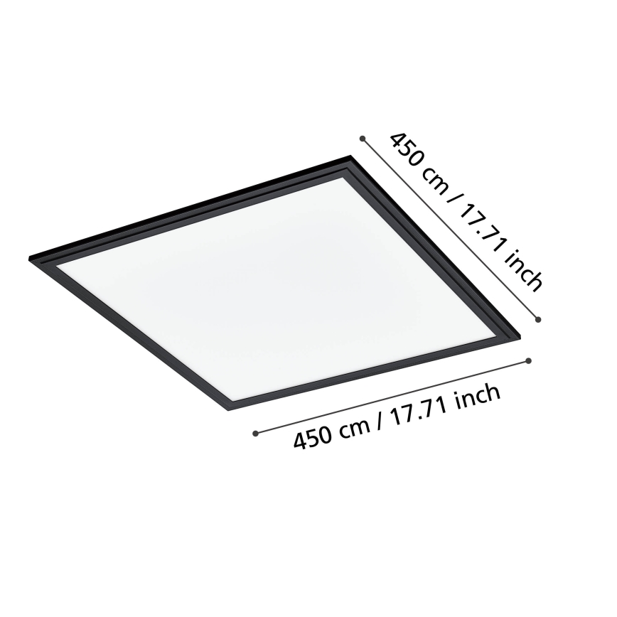 Eglo - LED Griestu lampa LED/21,5W/230V 45x45 cm melna