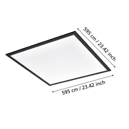 Eglo - LED Griestu lampa LED/33W/230V 60x60 cm melna