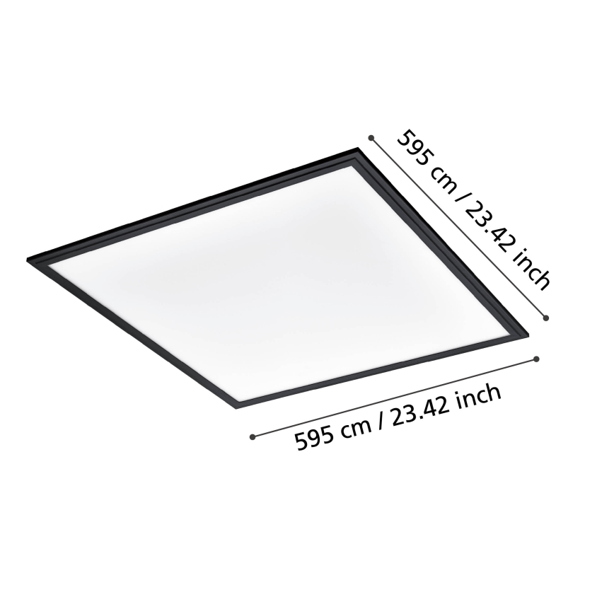 Eglo - LED Griestu lampa LED/33W/230V 60x60 cm melna