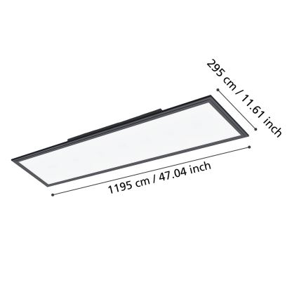 Eglo - LED Griestu lampa LED/33W/230V 120x30 cm melna