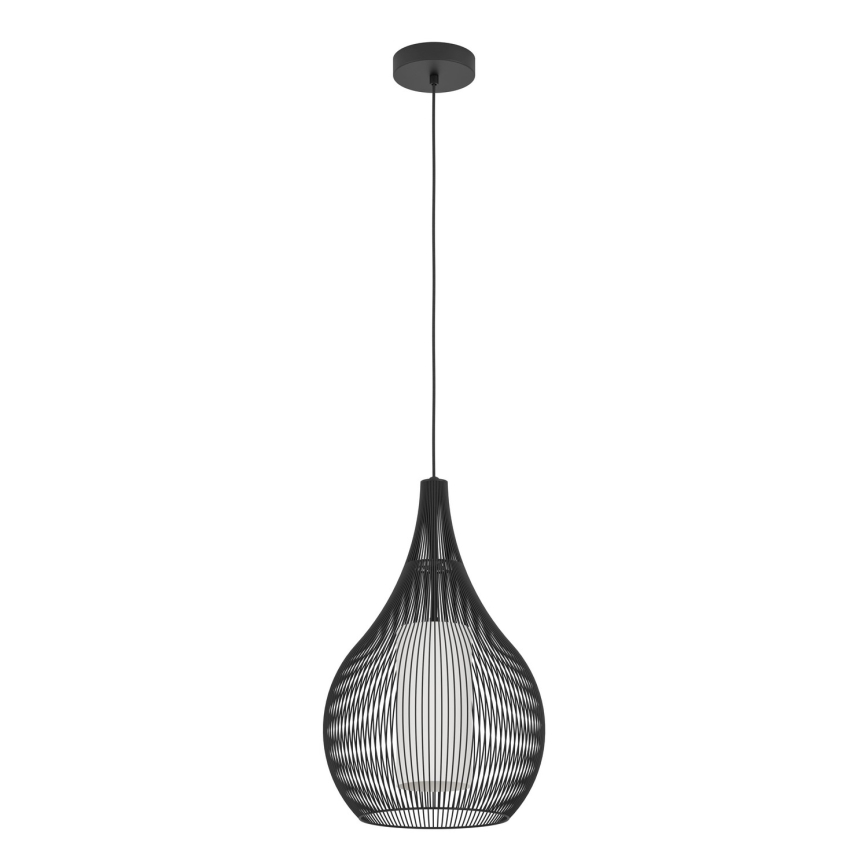 Eglo - Lustra ar auklu 1xE27/40W/230V melna