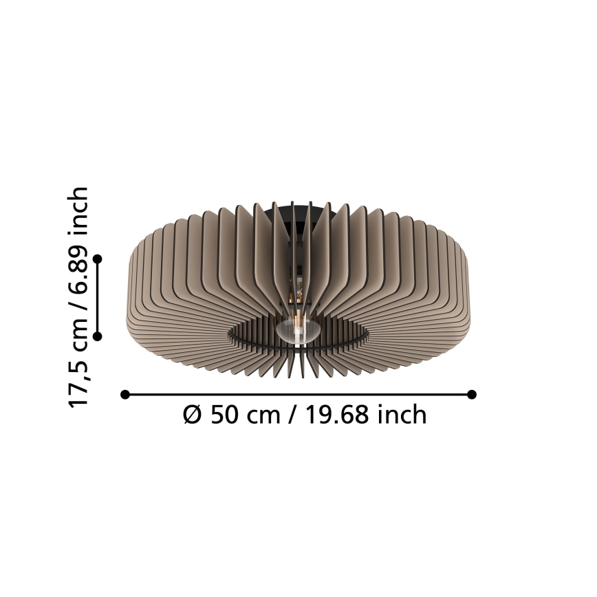 Eglo - Griestu lampa 1xE27/40W/230V pelēka