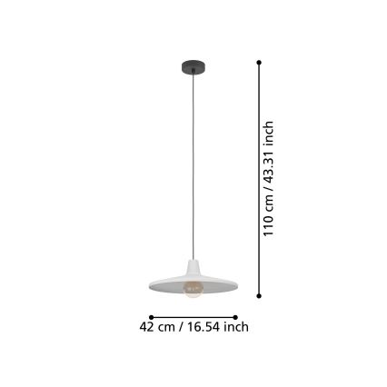 Eglo - Lustra ar auklu 1xE27/40W/230V