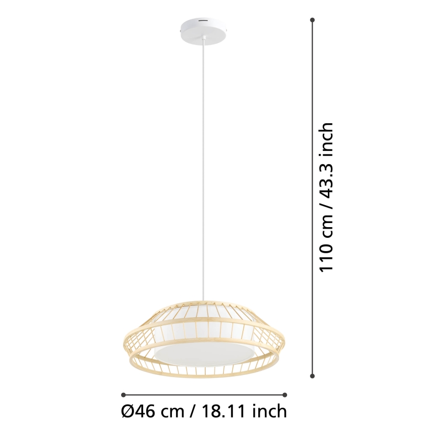 Eglo - LED RGBW Aptumšojuma lustra ar auklu LED/22W/230V 2700-6500K