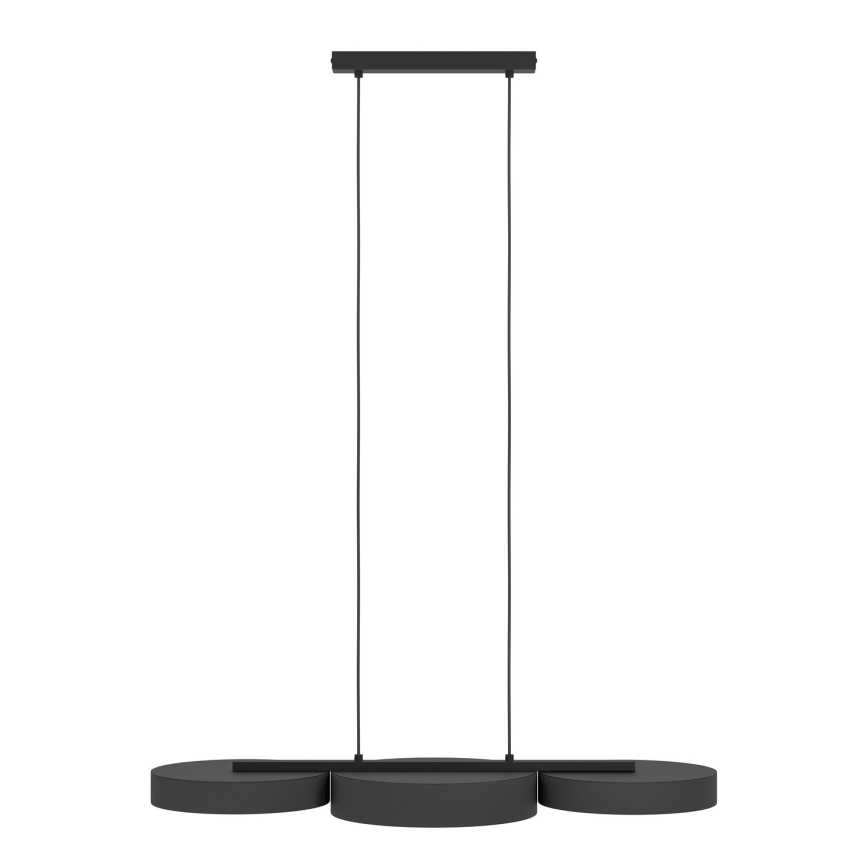 Eglo - LED RGBW Aptumšojuma lustra ar auklu 3xLED/7,5W/230V 2700-6500K melna