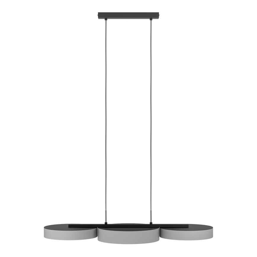 Eglo - LED RGBW Aptumšojuma lustra ar auklu 3xLED/7,5W/230V 2700-6500K pelēka