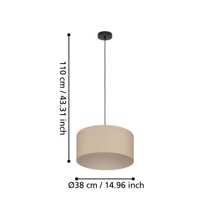 Eglo - Lustra ar auklu 1xE27/40W/230V
