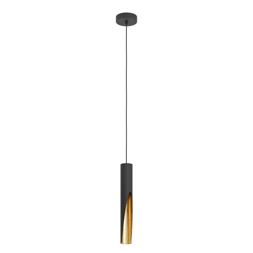 Eglo - LED Lustra ar auklu 1xGU10/4,5W/230V melna/zelta