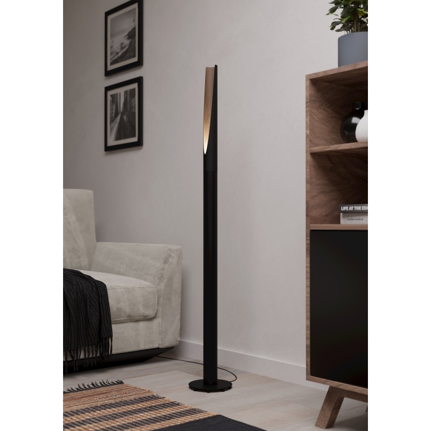 Eglo - LED Grīdas stāvlampa 1xGU10/4,5W/230V melna/brūna