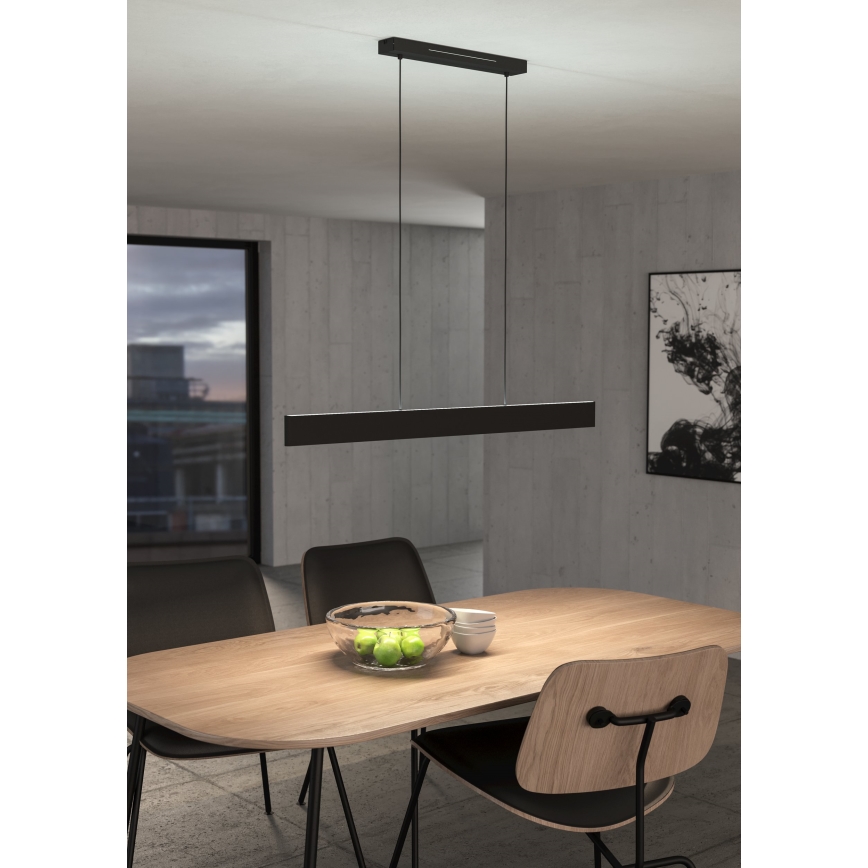 Eglo - LED RGBW Aptumšojuma lustra ar auklu LED/38W/230V 2700-6500K melna