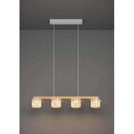 Eglo - LED RGBW Aptumšojuma lustra ar auklu 4xLED/3,7W/230V 2700-6500K