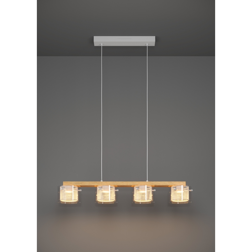 Eglo - LED RGBW Aptumšojuma lustra ar auklu 4xLED/3,7W/230V 2700-6500K