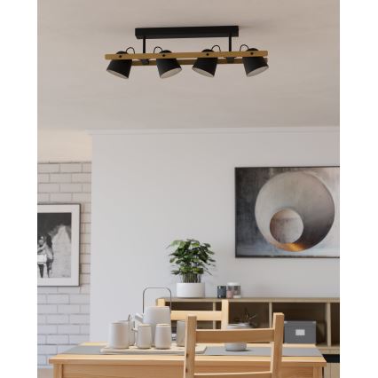 Eglo - LED RGBW Aptumšojama virsapmetuma lustra 4xLED/3,7W/230V 2700-6500K