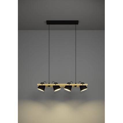 Eglo - LED RGBW Aptumšojuma lustra ar auklu 4xLED/3,7W/230V 2700-6500K