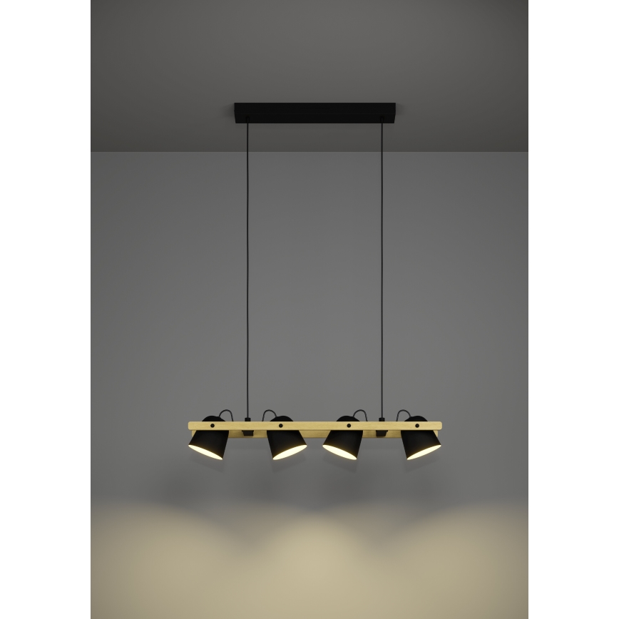 Eglo - LED RGBW Aptumšojuma lustra ar auklu 4xLED/3,7W/230V 2700-6500K
