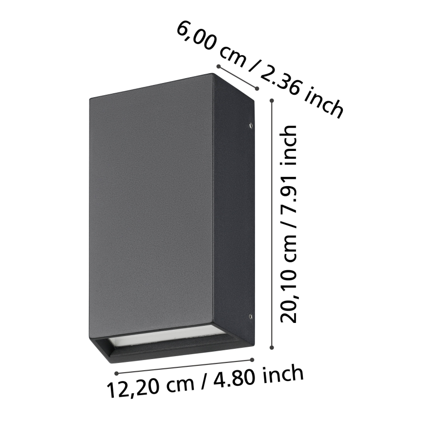 Eglo - LED Āra sienas lampa 2xLED/5W/230V IP65