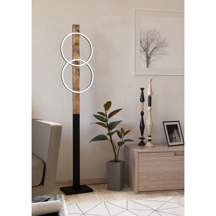 Eglo - LED Grīdas stāvlampa 2xLED/12W/230V 3000K brūna/melna