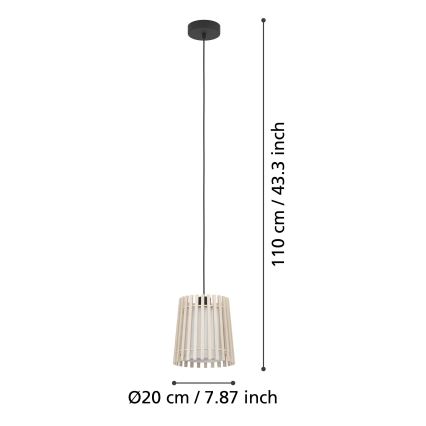 Eglo - Lustra ar auklu 1xE27/25W/230V