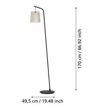 Eglo - Grīdas stāvlampa 1xE27/25W/230V