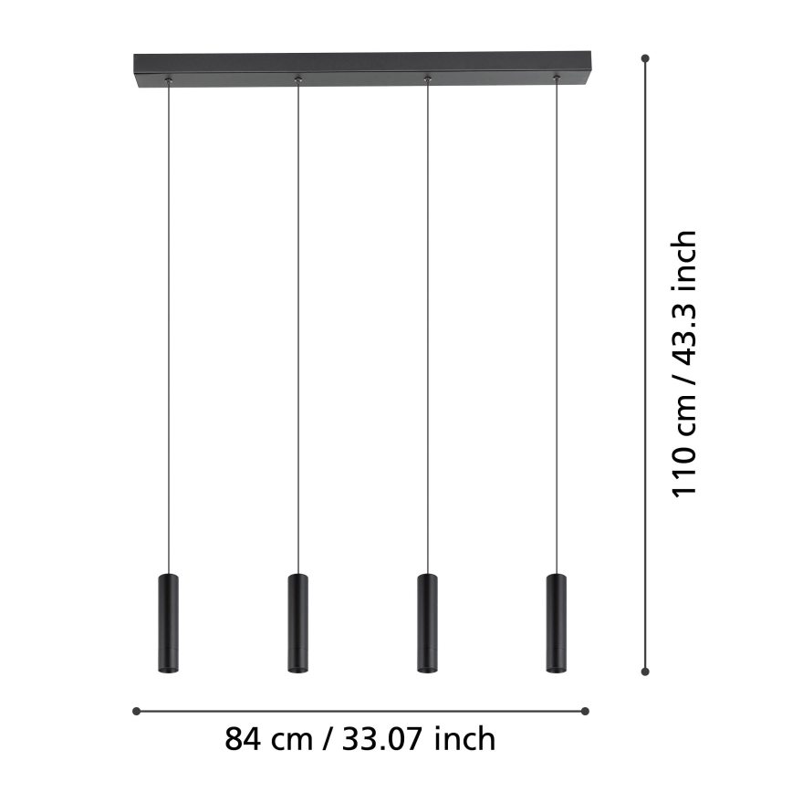 Eglo - LED Aptumšojama lustra ar auklu 4xLED/5,4W/230V