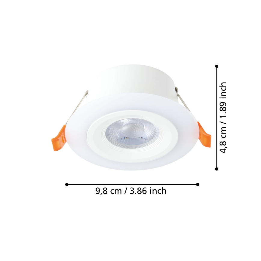 Eglo - LED Iegremdējama lampa LED/4,8W/230V balta