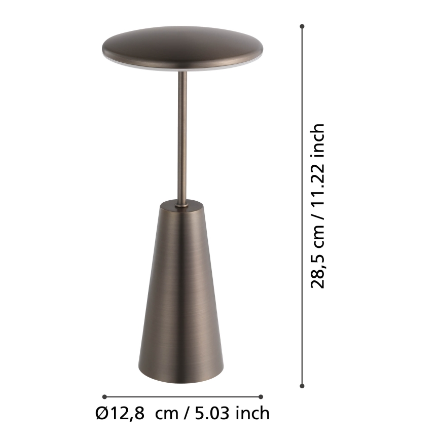 Eglo - LED Aptumšojama skārienvadāma āra lampa LED/2,8W/5V 2400K/3000K/4000K 5200 mAh IP54 bēša