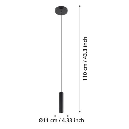 Eglo - LED Lustra ar auklu LED/5W/230V