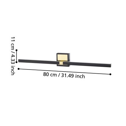 Eglo - LED Vannas istabas sienas lampa LED/17,5W/230V IP44