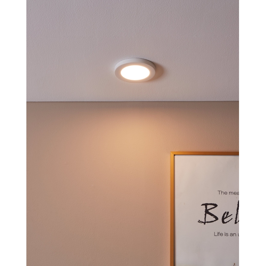 Eglo - LED iebūvējamais griestu gaismeklis LED/5,5W/230V 3000K balts Ø 11,7 cm