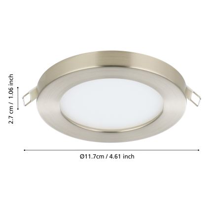 Eglo - LED Iegremdējama lampa LED/5,5W/230V 4000K hroms