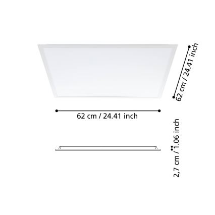 Eglo - LED virsmas panelis LED/33W/230V 62x62 cm