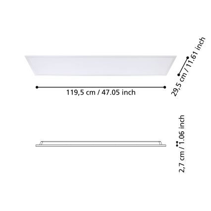 Eglo - LED Virsapmetuma panelis LED/34,5W/230V 120x30 cm