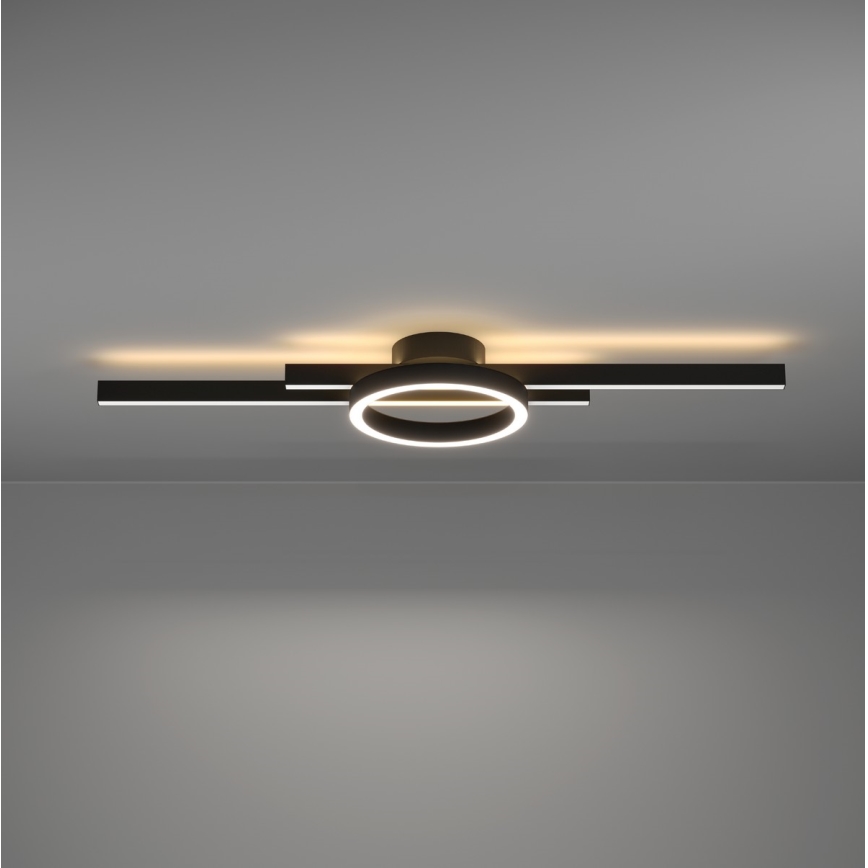 Eglo - LED RGBW Aptumšojama griestu lampa LED/23,5W/230V 2700-6500K melna + tālvadības pults