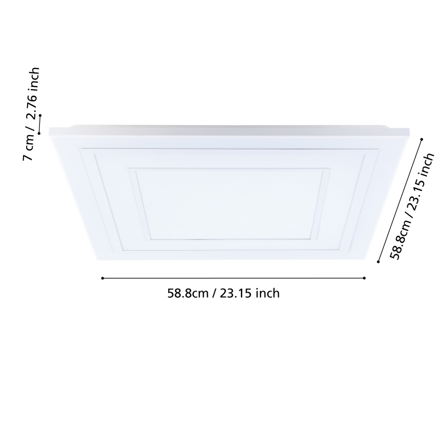 Eglo - LED RGBW Aptumšojama griestu lampa LED/29W/230V 3000-6500K + tālvadības pults