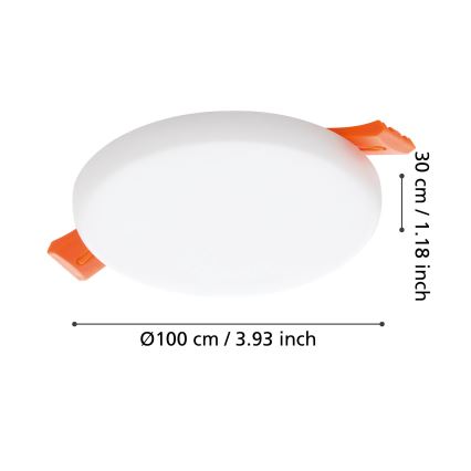 Eglo - LED Iegremdējama vannas istabas lampa LED/5,5W/230V d. 10 cm IP65