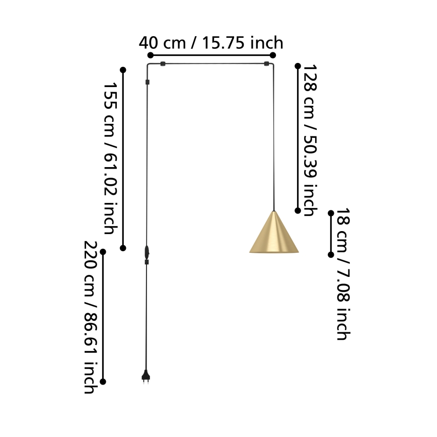 Eglo - Lustra ar auklu 1xE27/40W/230V