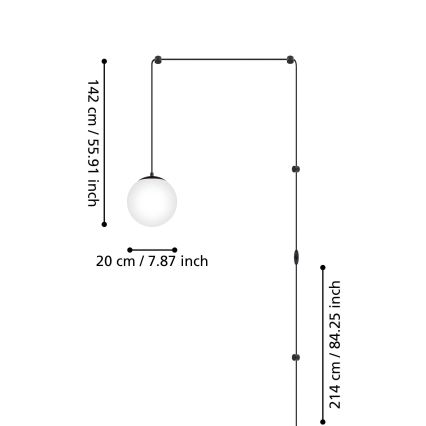 Eglo - Lustra ar auklu 1xE27/40W/230V