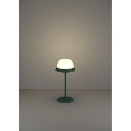 Eglo - LED RGBW Aptumšojama skārienvadāma āra lampa 2in1 LED/1,5W/5V 2600 mAh IP54 zaļa