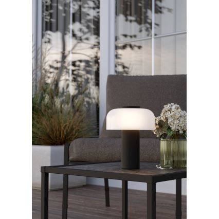 Eglo - LED Aptumšojama skārienvadāma āra lampa LED/2,25W/5V 2400-4000K 5200 mAh IP44 melna/balta