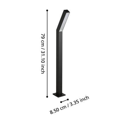 Eglo - LED āra lampa 2xLED/4,5W/230V IP44 melna