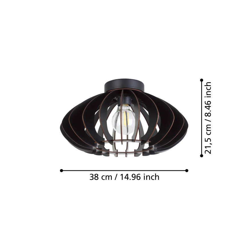 Eglo - Griestu lampa 1xE27/40W/230V d. 38 cm melna