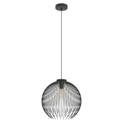Eglo - Lustra ar auklu 1xE27/40W/230V melna