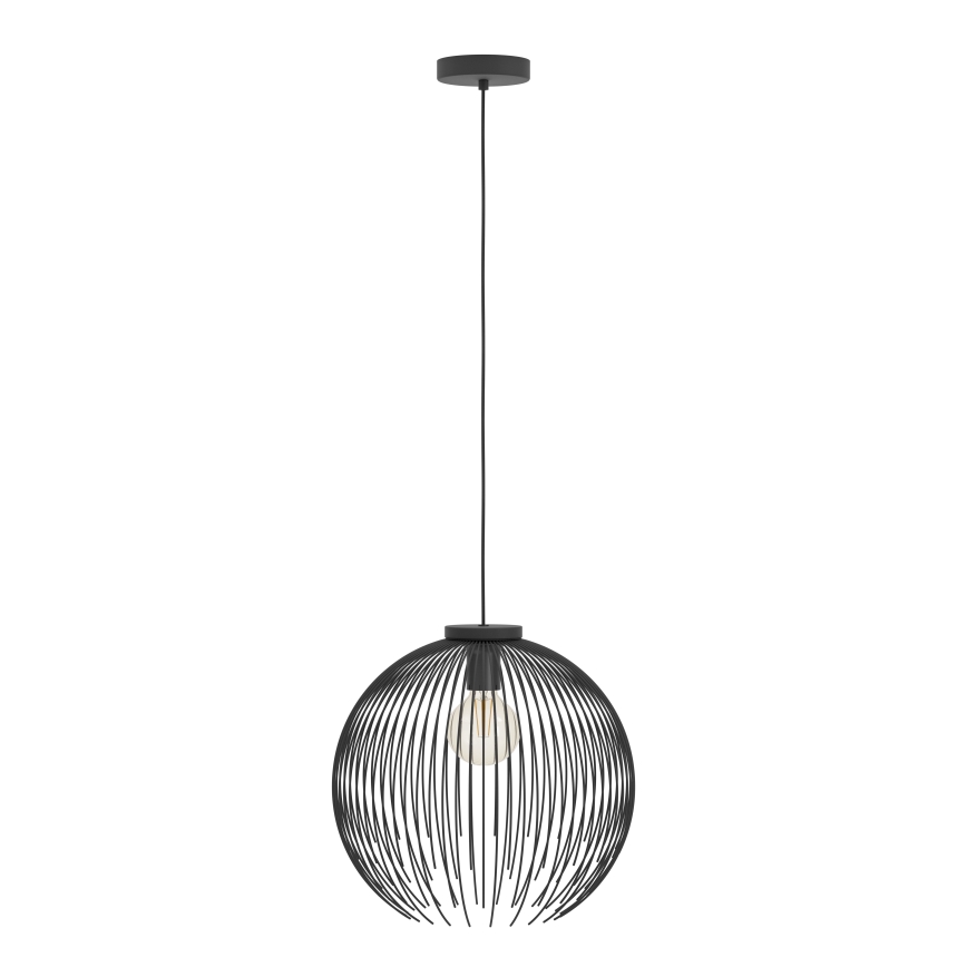 Eglo - Lustra ar auklu 1xE27/40W/230V melna
