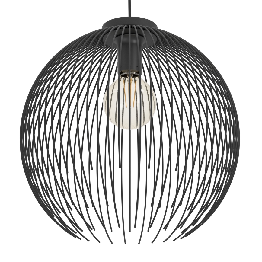 Eglo - Lustra ar auklu 1xE27/40W/230V melna