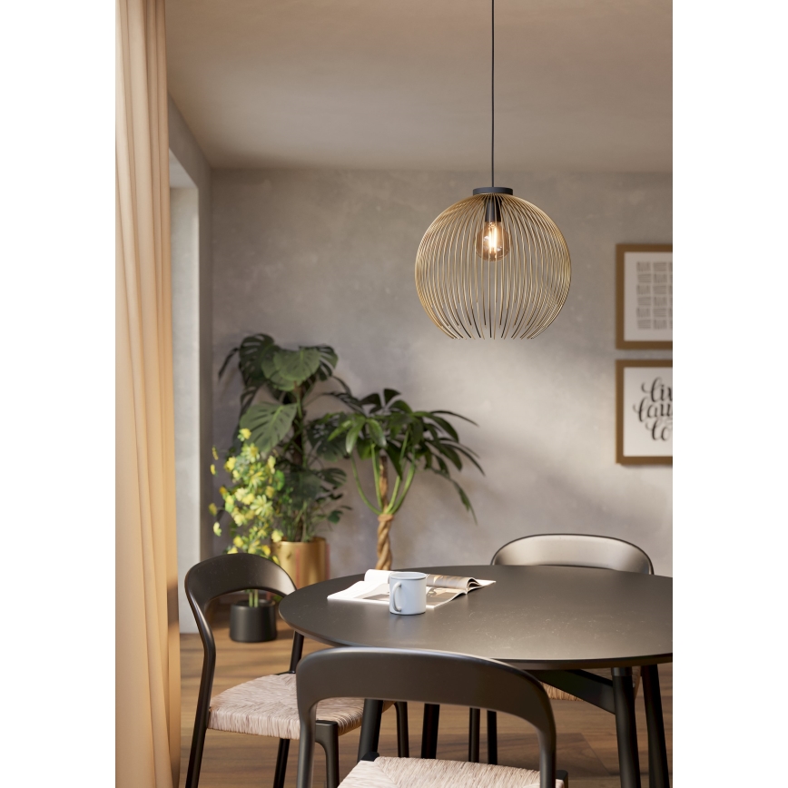 Eglo - Lustra ar auklu 1xE27/40W/230V zelta